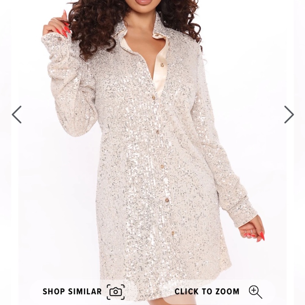 Gold sequence dress